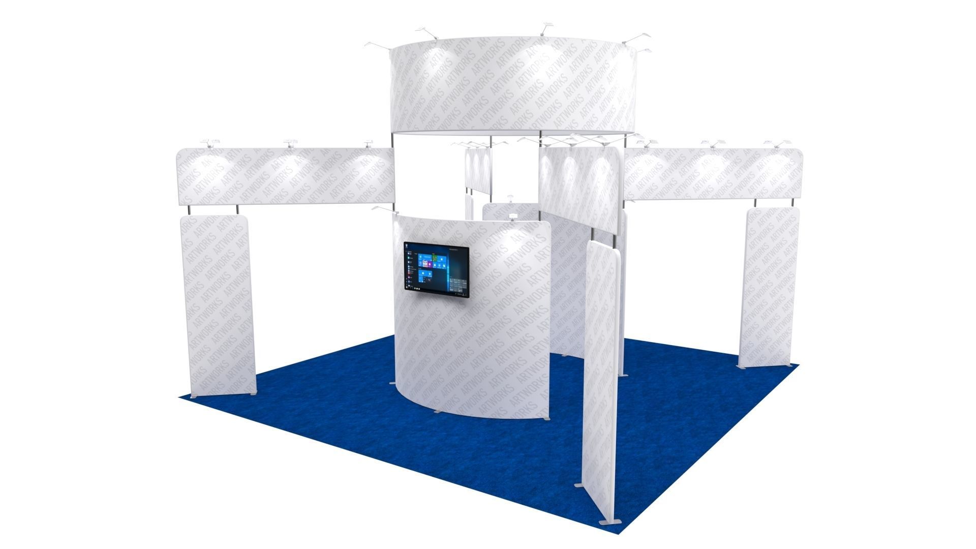 Exhibition booth 20x20ft 3DM009 3D model_4