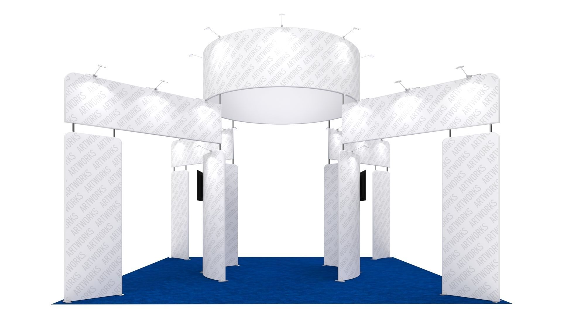 Exhibition booth 20x20ft 3DM009 3D model_3