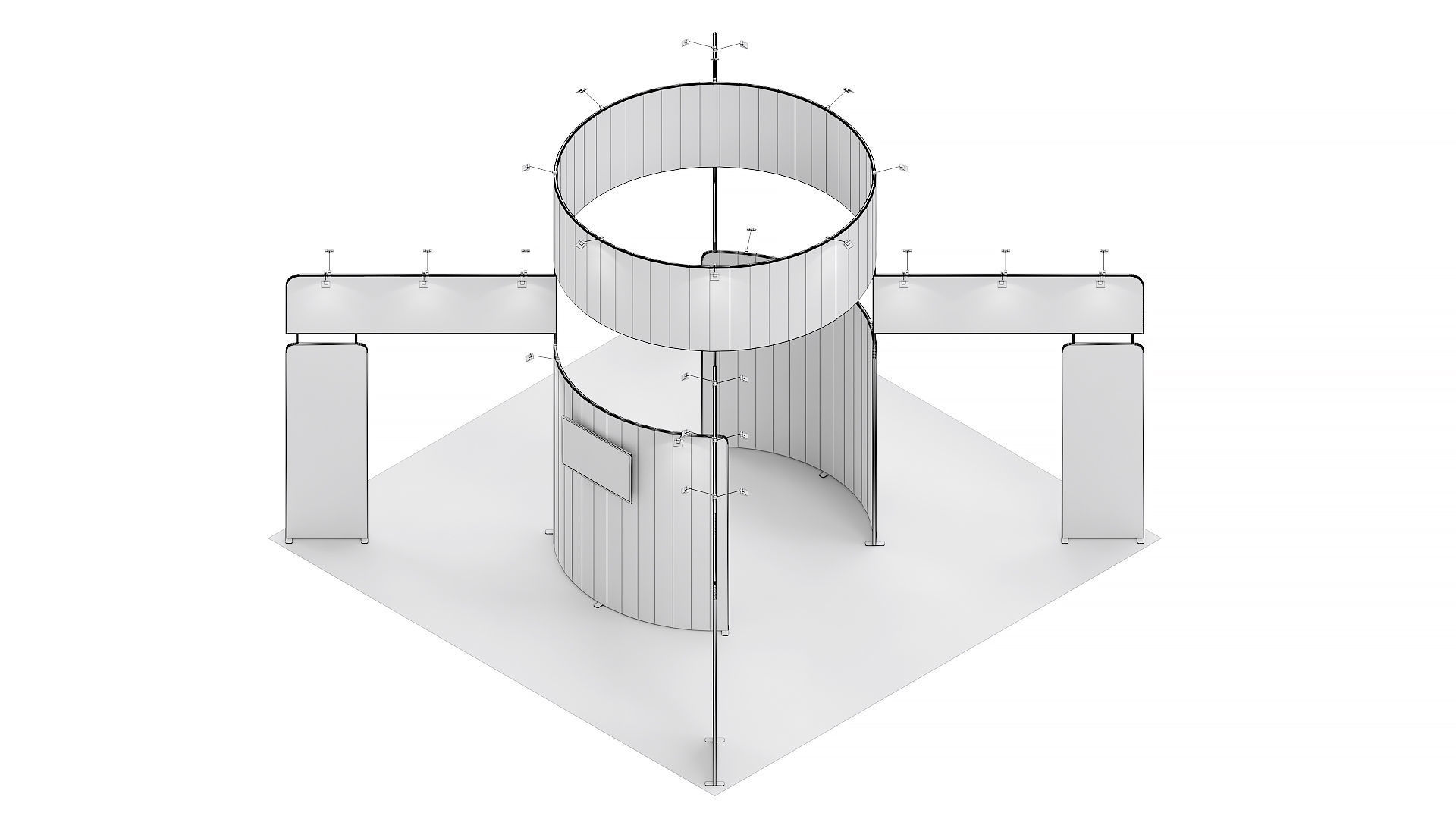 Exhibition booth 20x20ft 3DM009 3D model_9