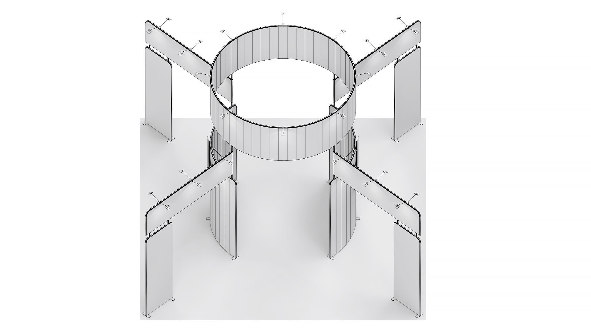 Exhibition booth 20x20ft 3DM009 3D model_10