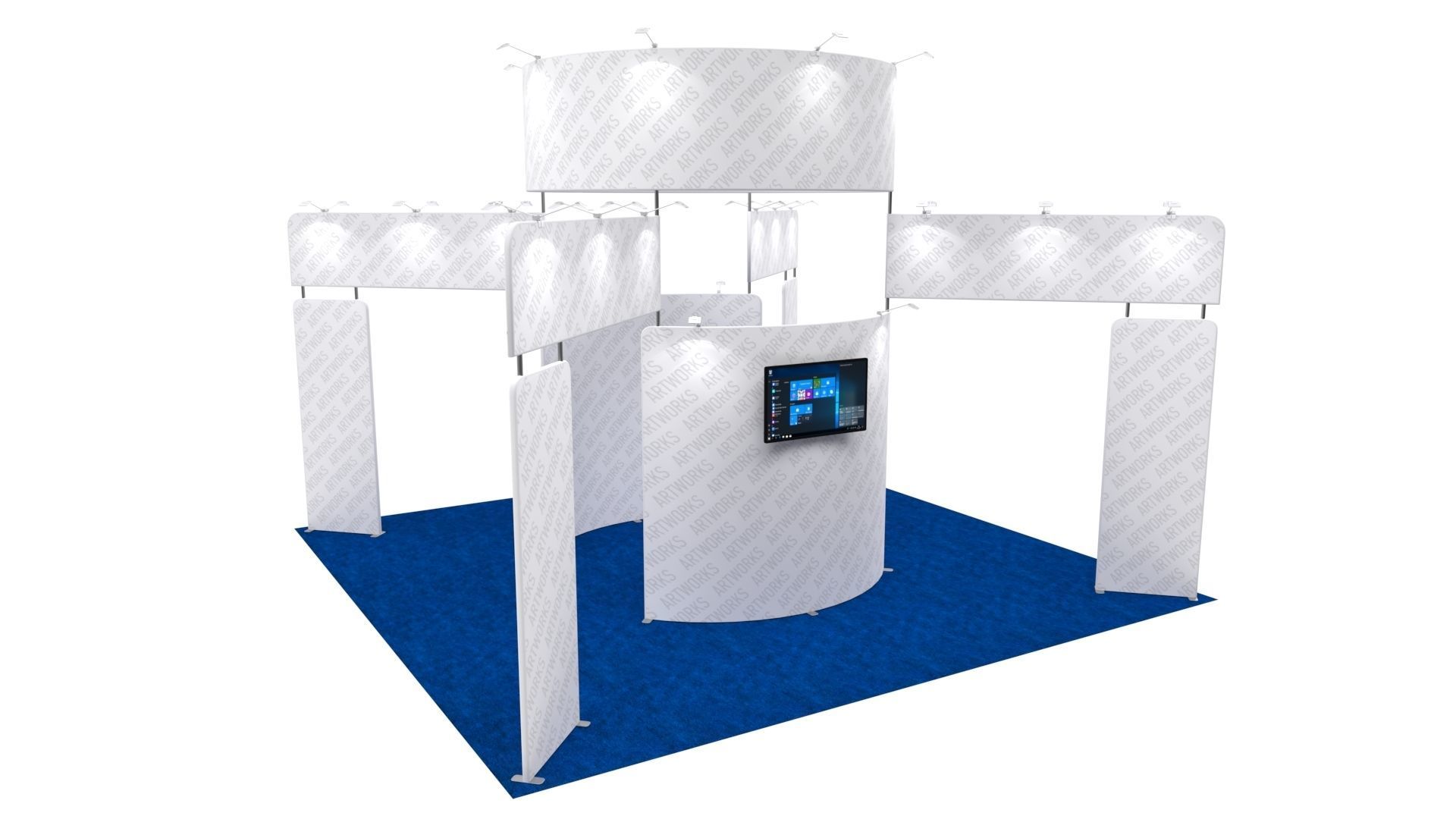Exhibition booth 20x20ft 3DM009 3D model_6