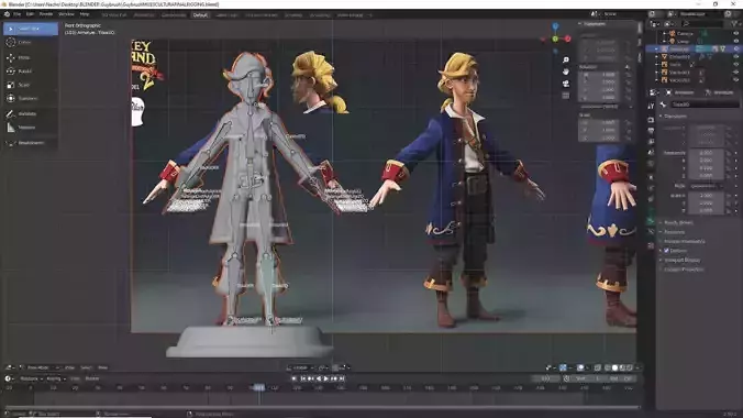 GUYBRUSH THREEPWOOD Low-poly 3D model
