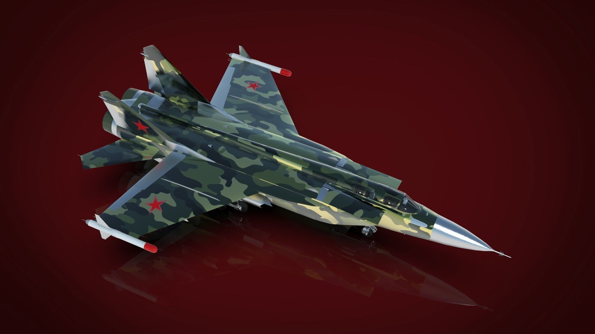Jet Fighter Aircraft 3D model_5