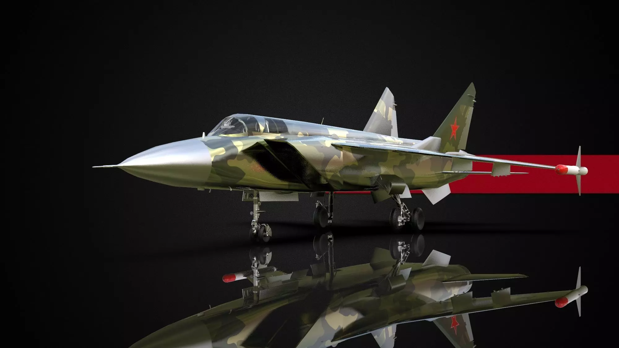 Jet Fighter Aircraft 3D model_0