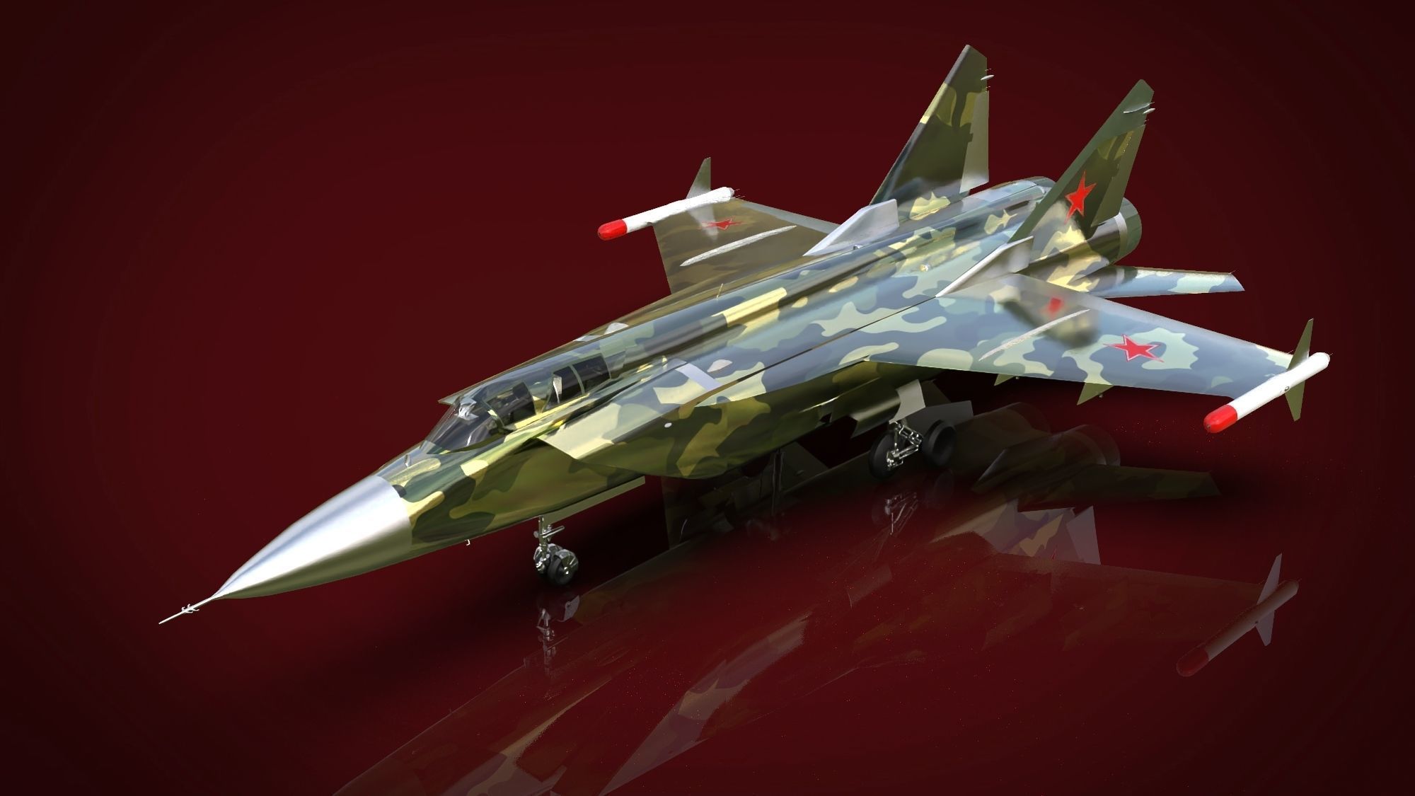Jet Fighter Aircraft 3D model_1