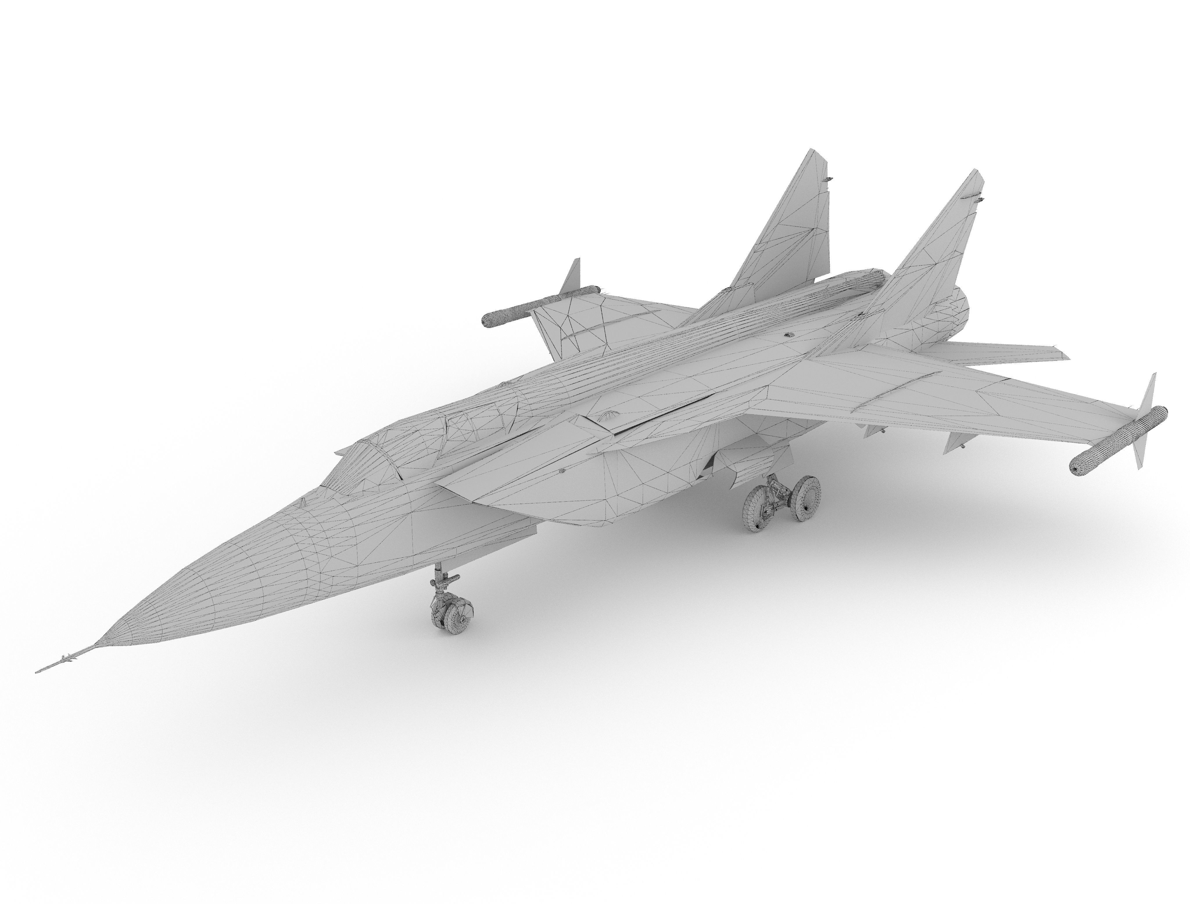 Jet Fighter Aircraft 3D model_11