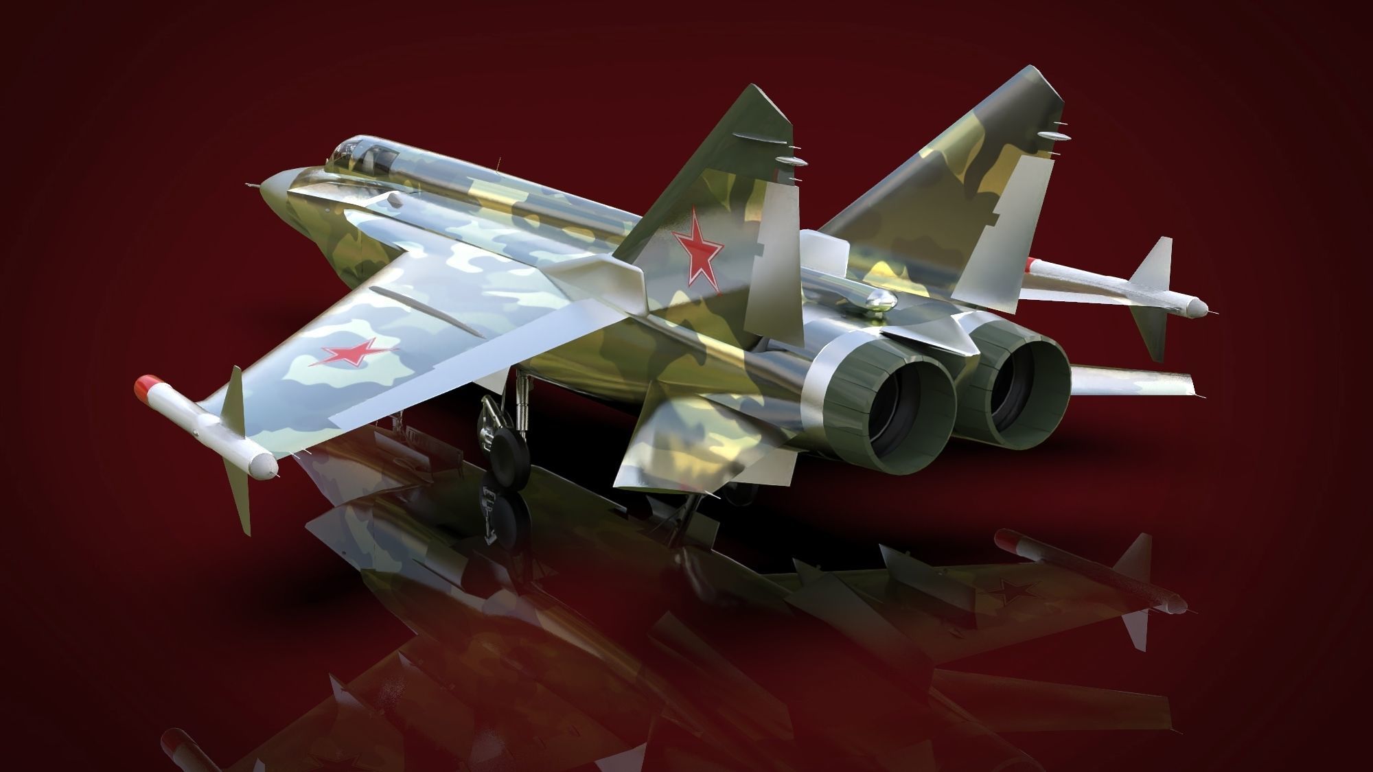 Jet Fighter Aircraft 3D model_7