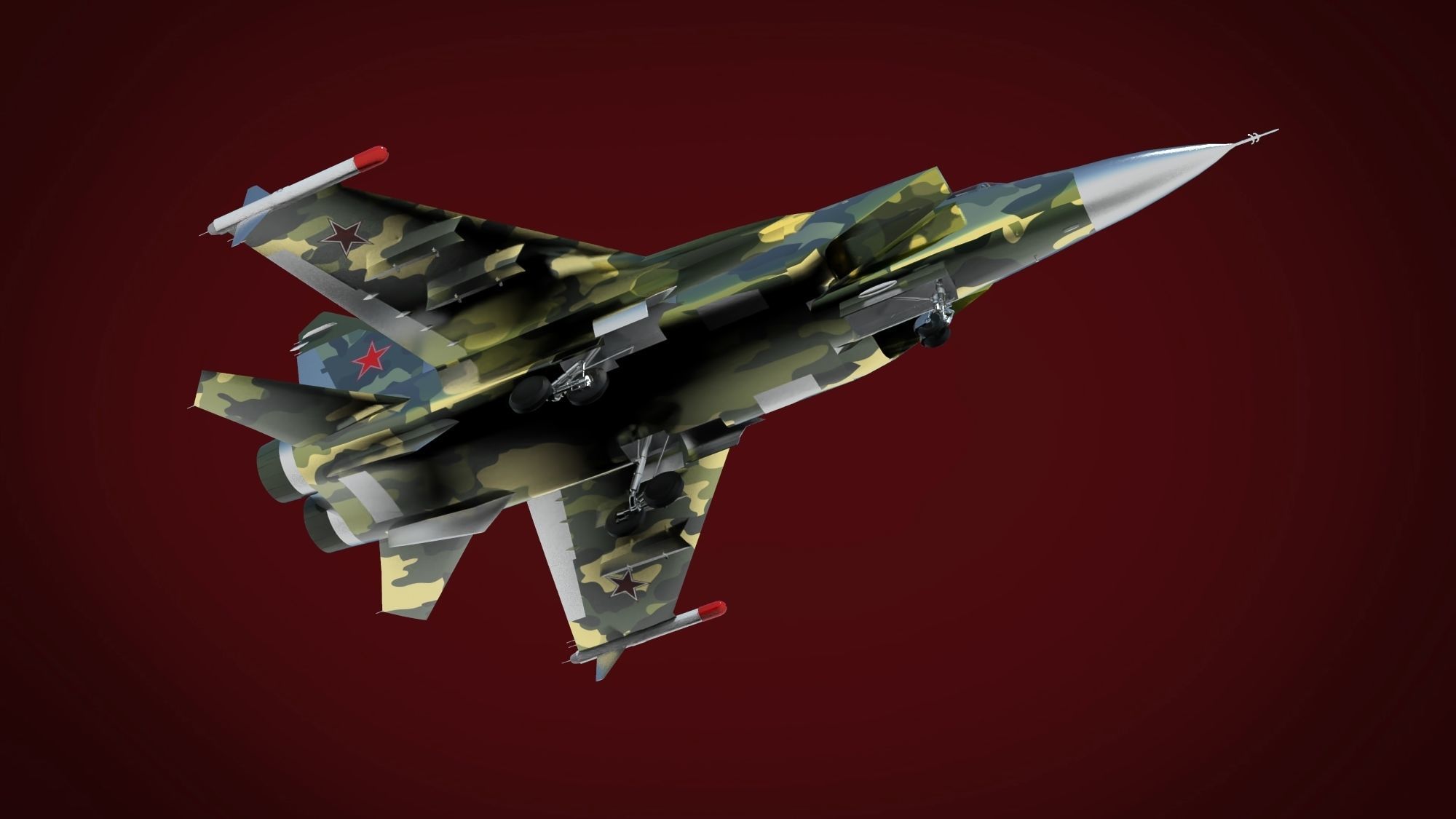 Jet Fighter Aircraft 3D model_4
