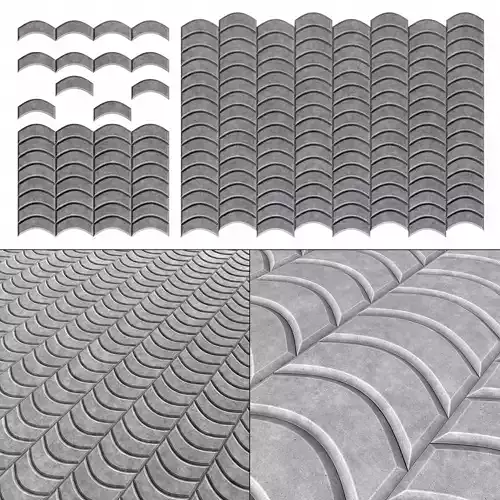 Paving concrete Flag shape