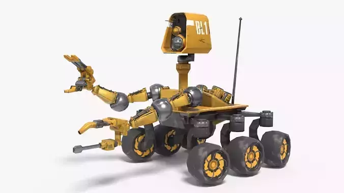 Planetary Rover Low-poly 3D model