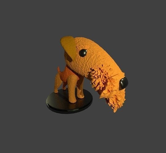  Custom Pop Airdale Terrier with Collar 3D Print Model 3D print model