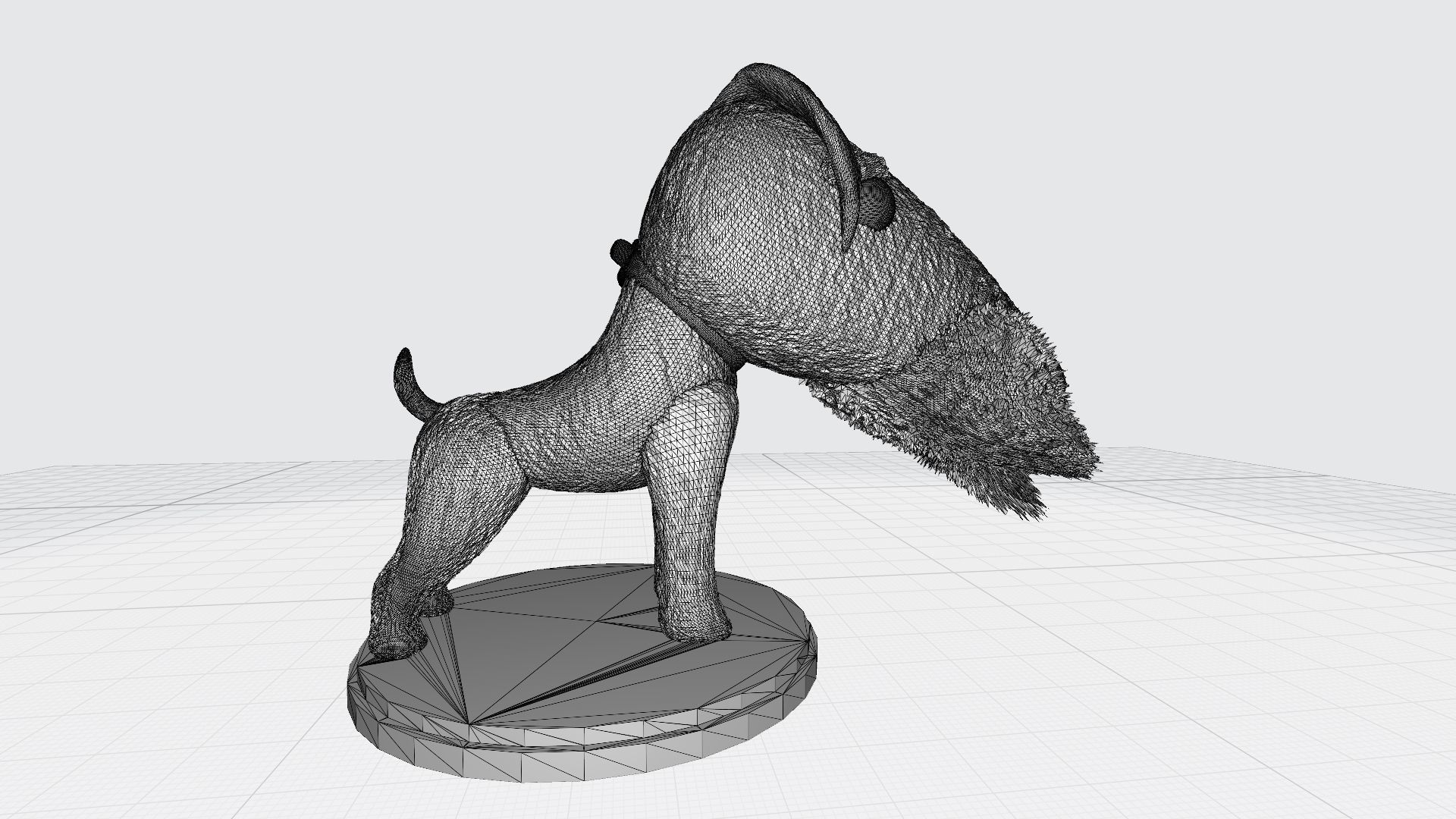 Custom Pop Airdale Terrier with Collar 3D Print Model 3D print model_7