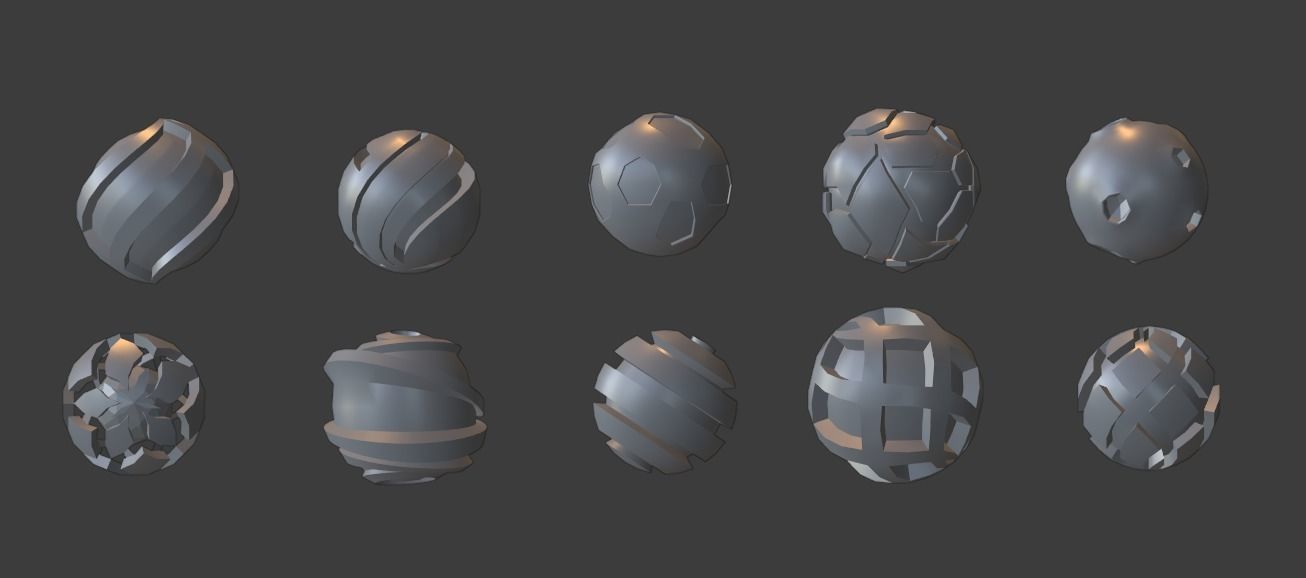 Glowing Planets Pack-1  3D model_2
