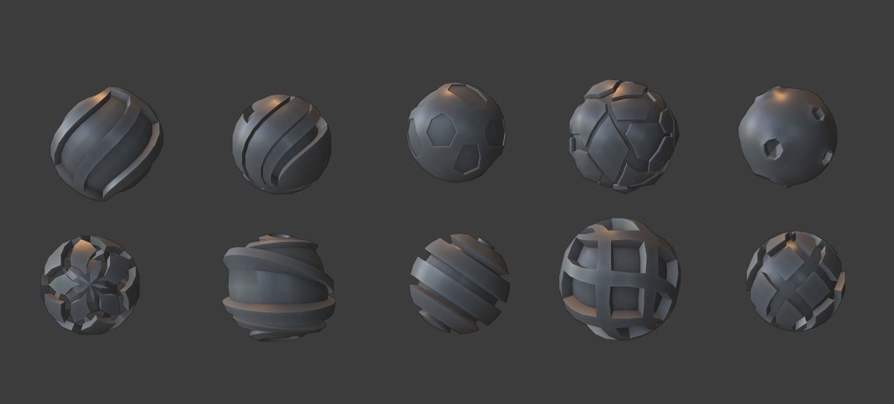 Glowing Planets Pack-1  3D model_3