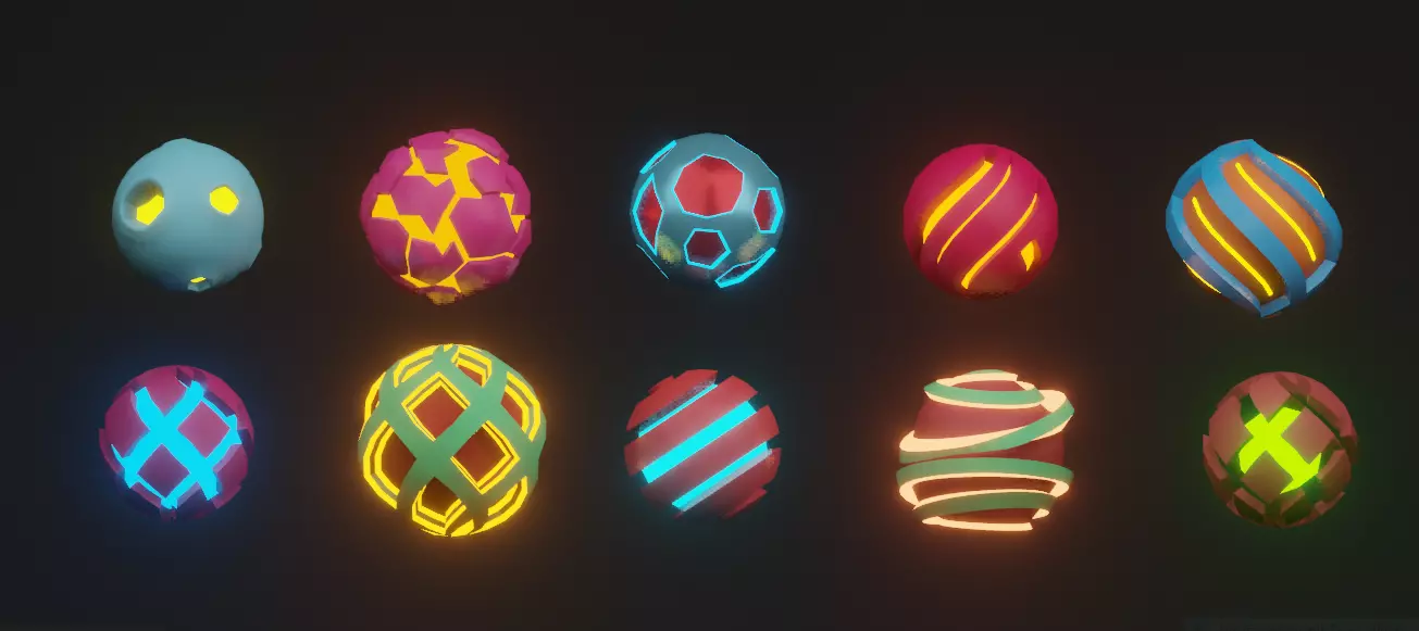 Glowing Planets Pack-1  3D model_0