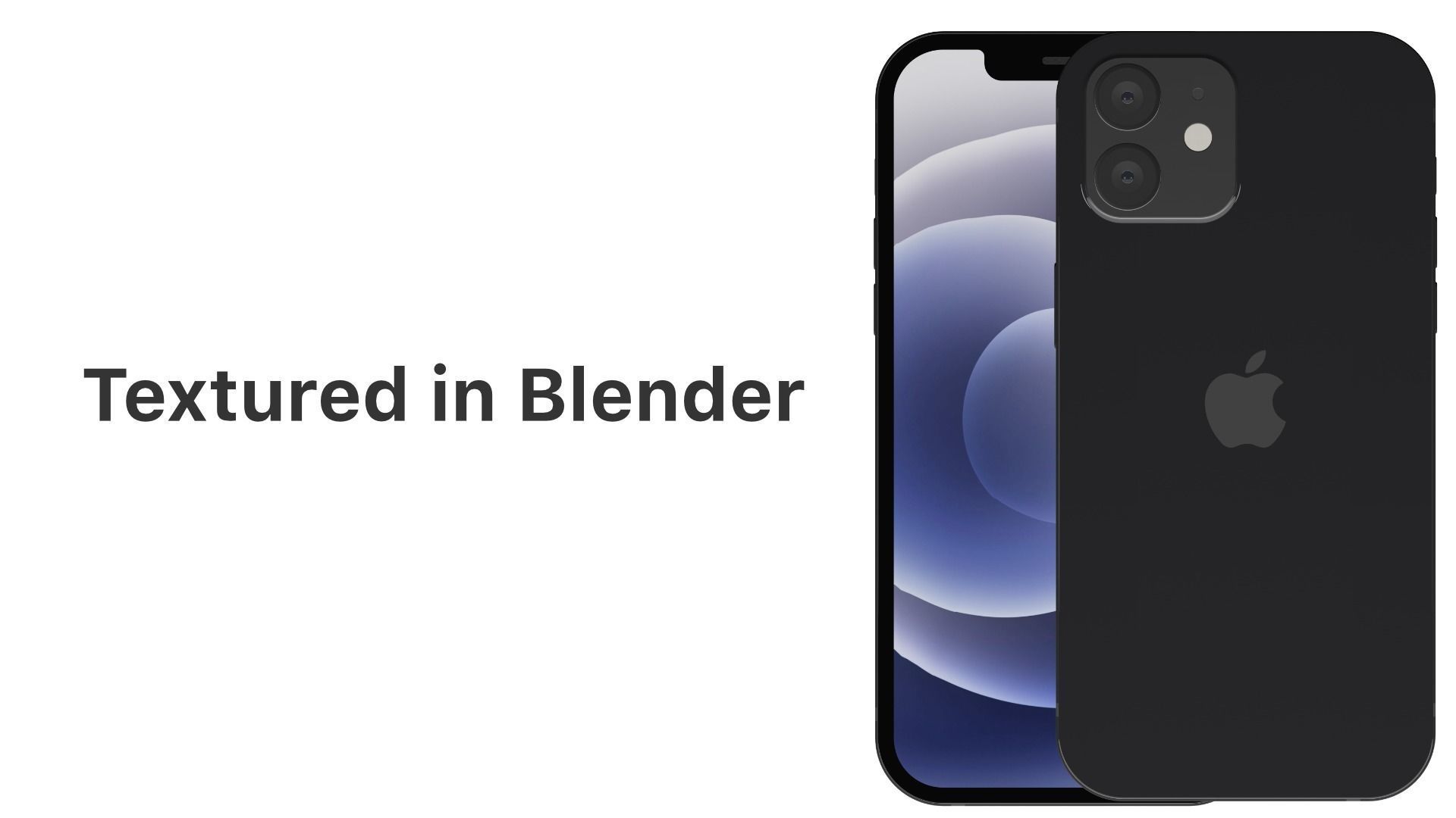 iPhone 12 Mini Black 3D model_2