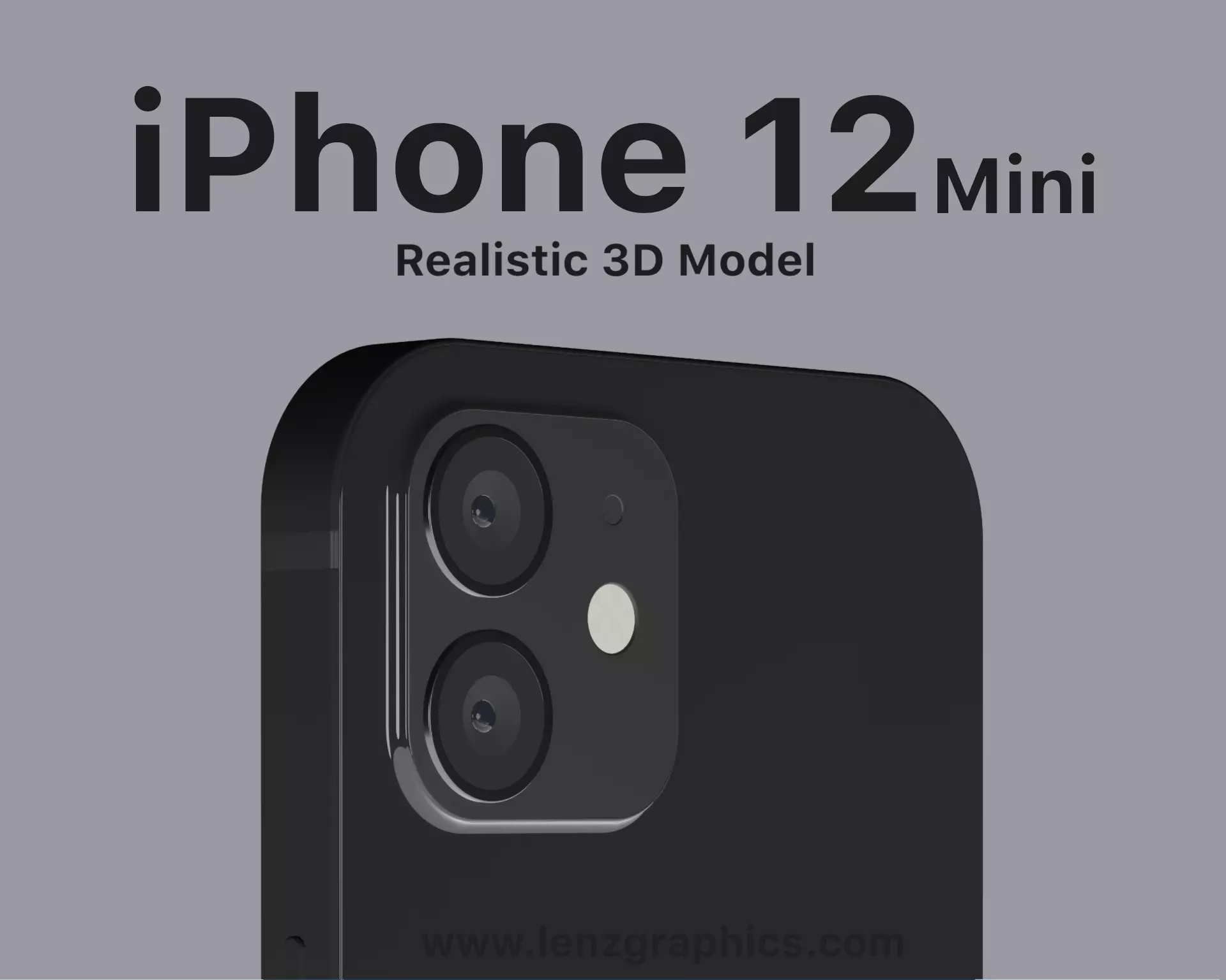 iPhone 12 Mini Black 3D model_0