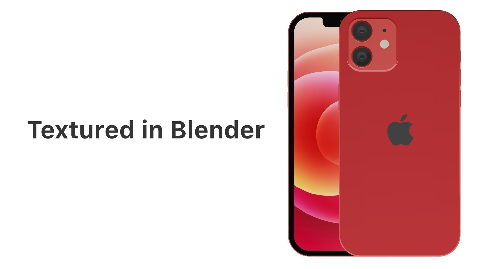 iPhone 12 Product RED 3D model_2