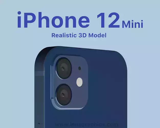 iPhone 12 Mini Blue 3D model