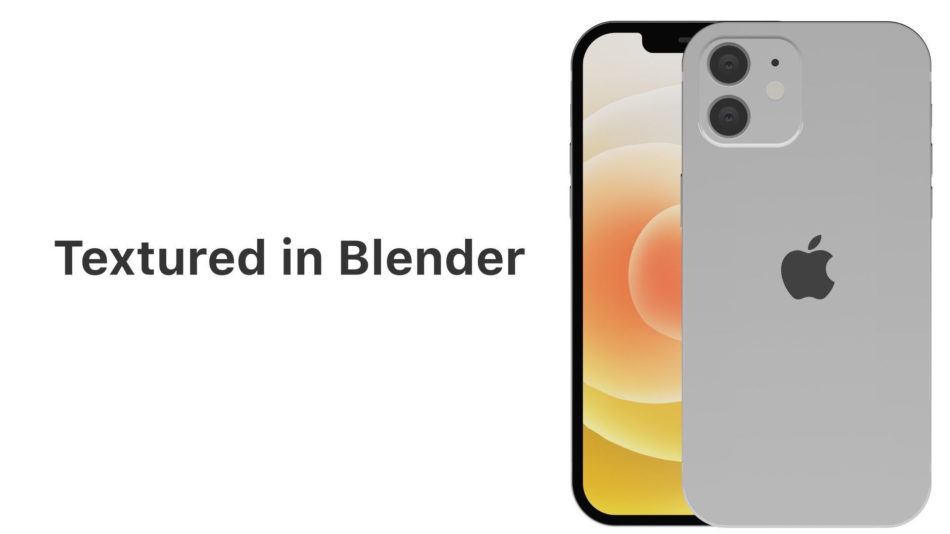 iPhone 12 White 3D model_2