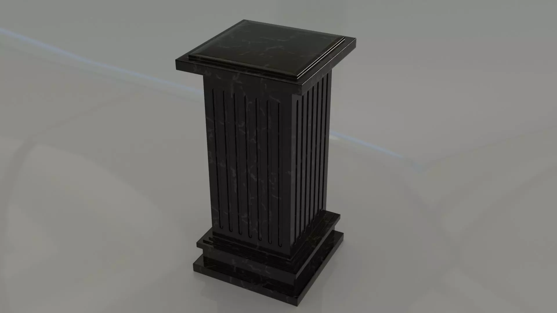 Marble Column uncollapsed with all modifiers for education 3D model