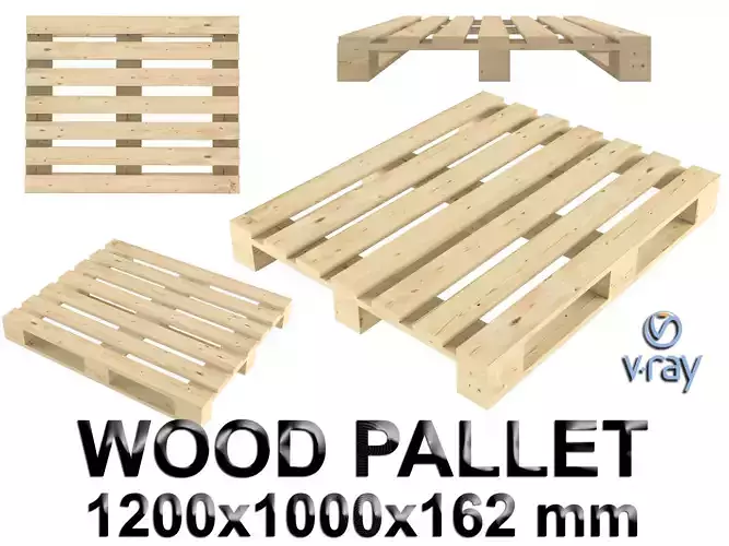 wood pallet 3D model