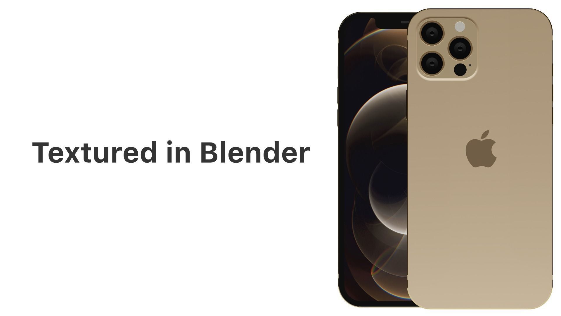 iPhone 12 Pro Max Gold 3D model_2