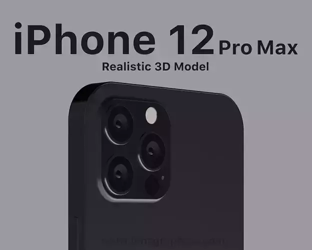 iPhone 12 Pro Max Graphite 3D model