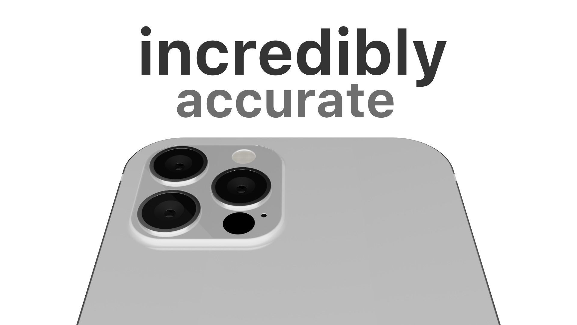 iPhone 12 Pro Silver 3D model_3