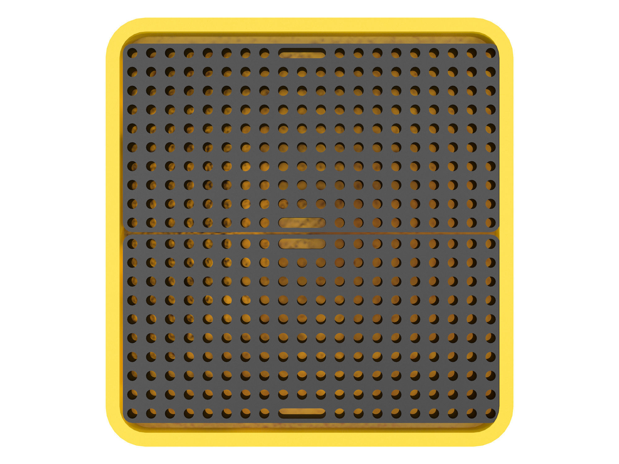 Plastic barrel pallet 3D model_3