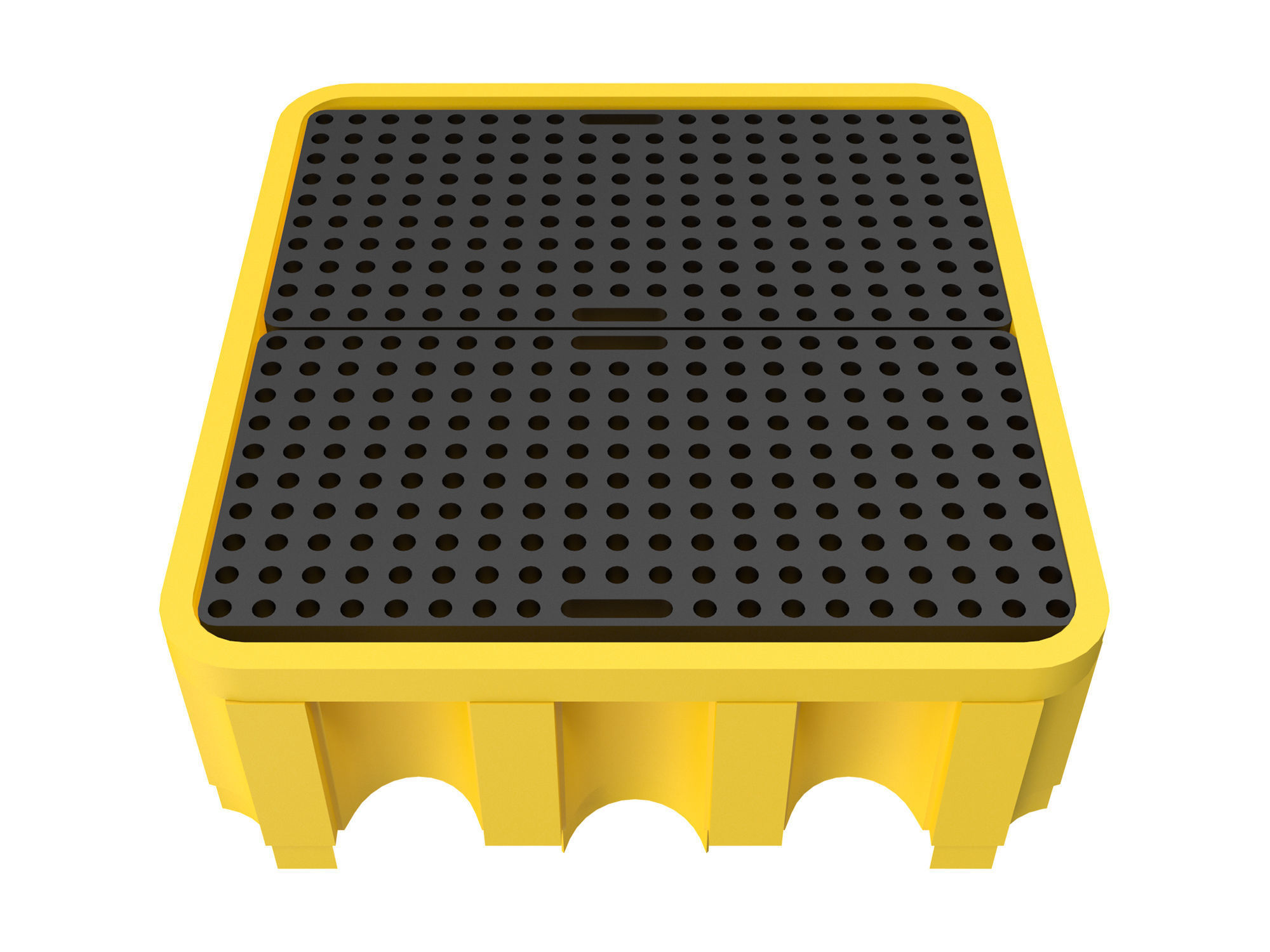 Plastic barrel pallet 3D model_1