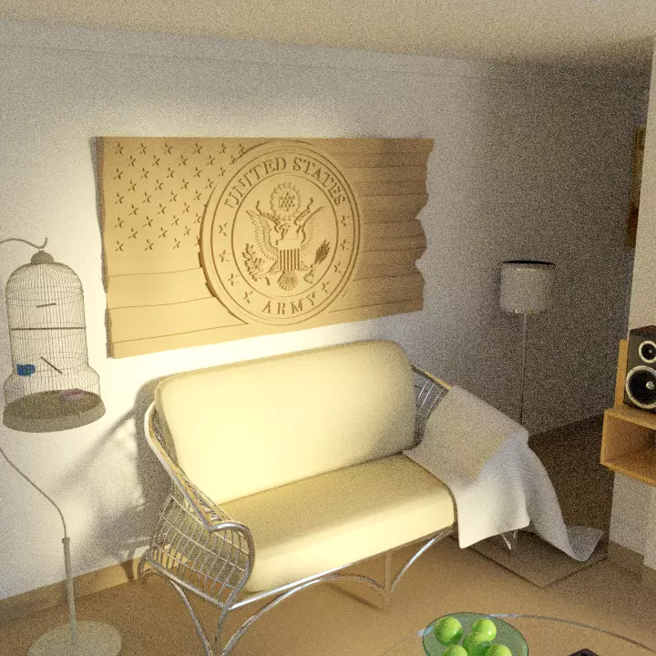 USA United States Flag and Army Eagle 1 3D STL Model 3D model