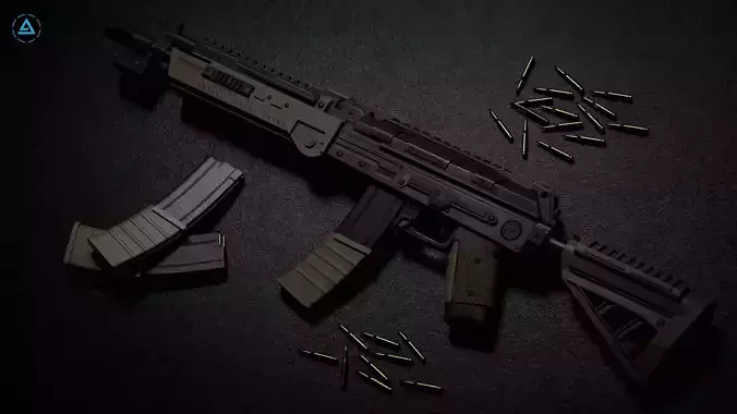 AKH 21 Rifle Low-poly 3D model