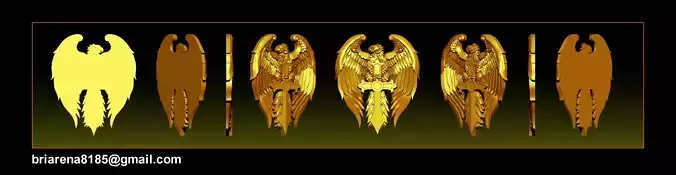 Eagle Pendant jewelry 3D print model