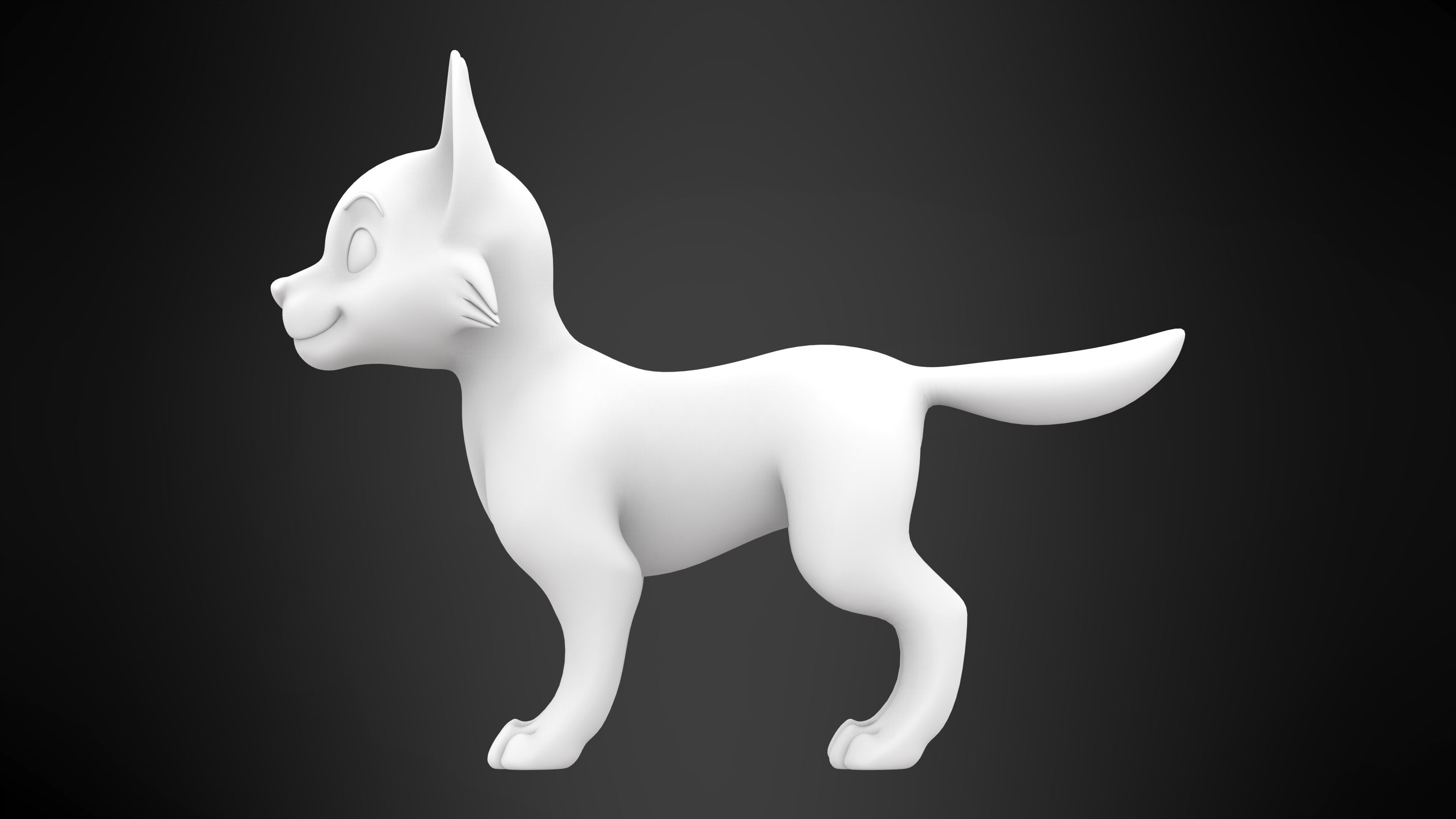 German Shepherd Puppy  Low-poly 3D model_7