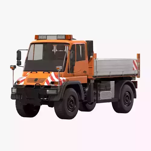 MB Unimog U500 Dump Truck Low-poly 3D model