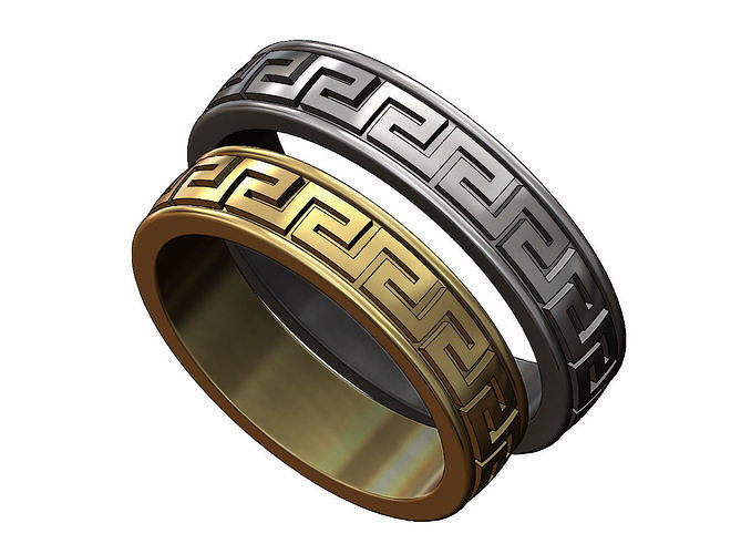 Meandre Greek key pattern band  3D print model