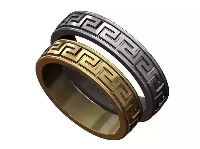 Meandre Greek key pattern band  3D print model