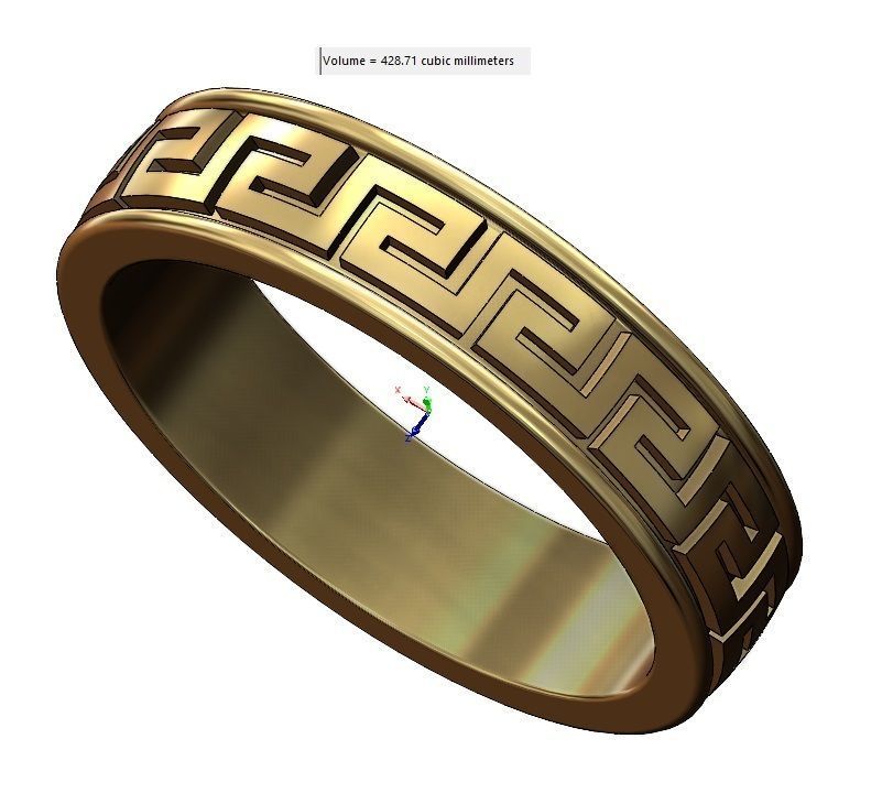 Meandre Greek key pattern band  3D print model_10