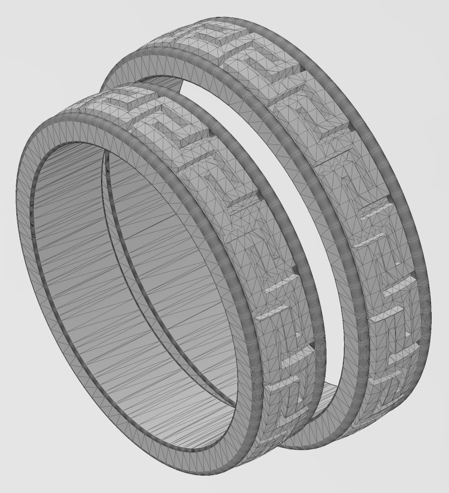 Meandre Greek key pattern band  3D print model_11