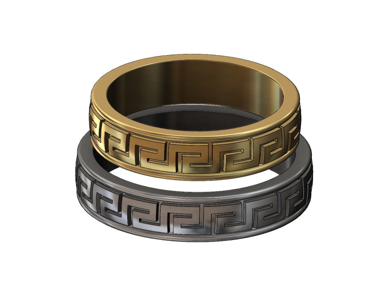 Meandre Greek key pattern band  3D print model_2