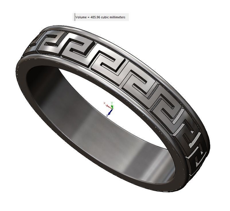 Meandre Greek key pattern band  3D print model_9