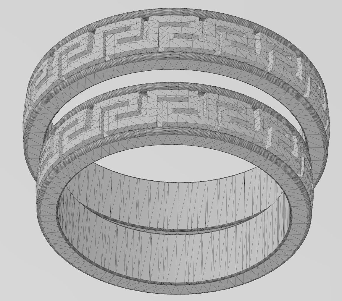 Meandre Greek key pattern band  3D print model_13