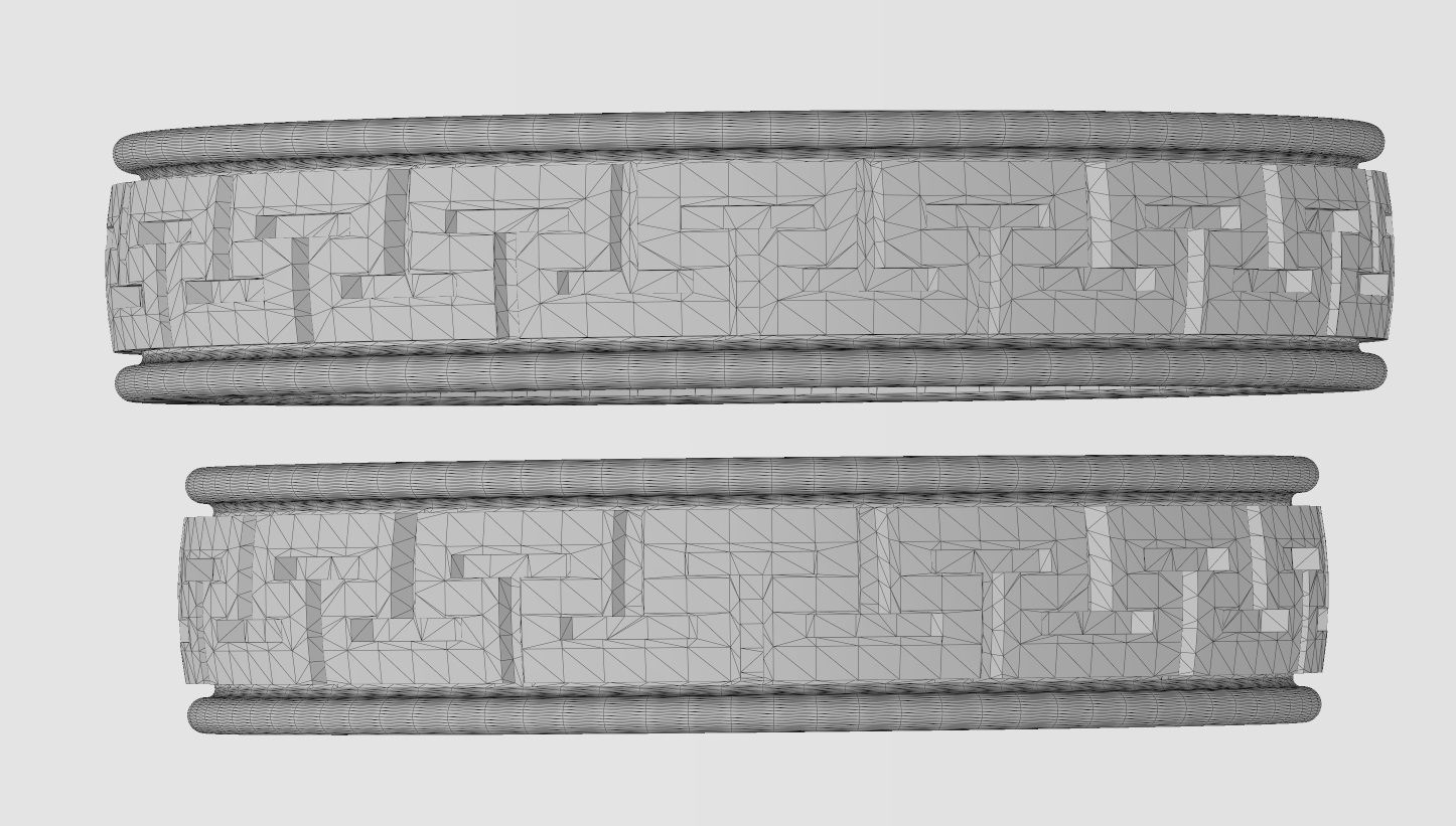 Meandre Greek key pattern ring 3D print model_13