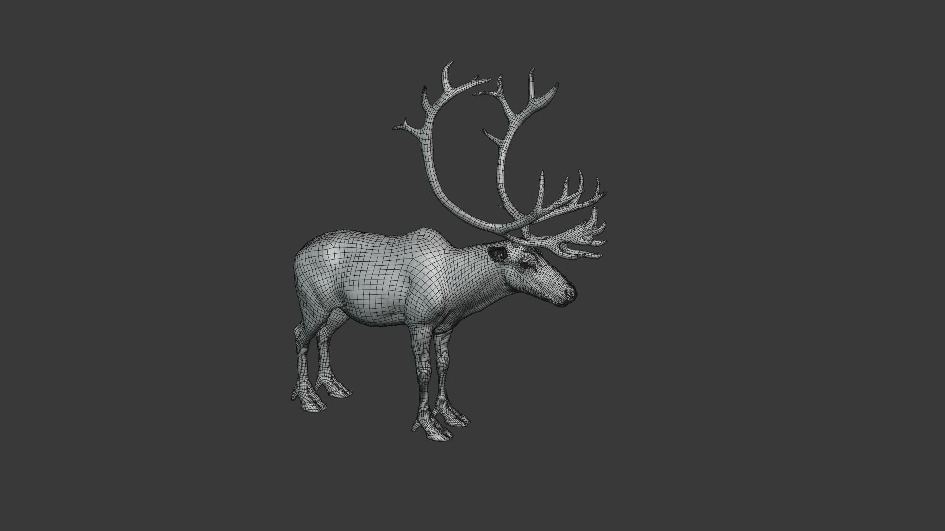 ReinDeer Male and Female Animated 3D model_28