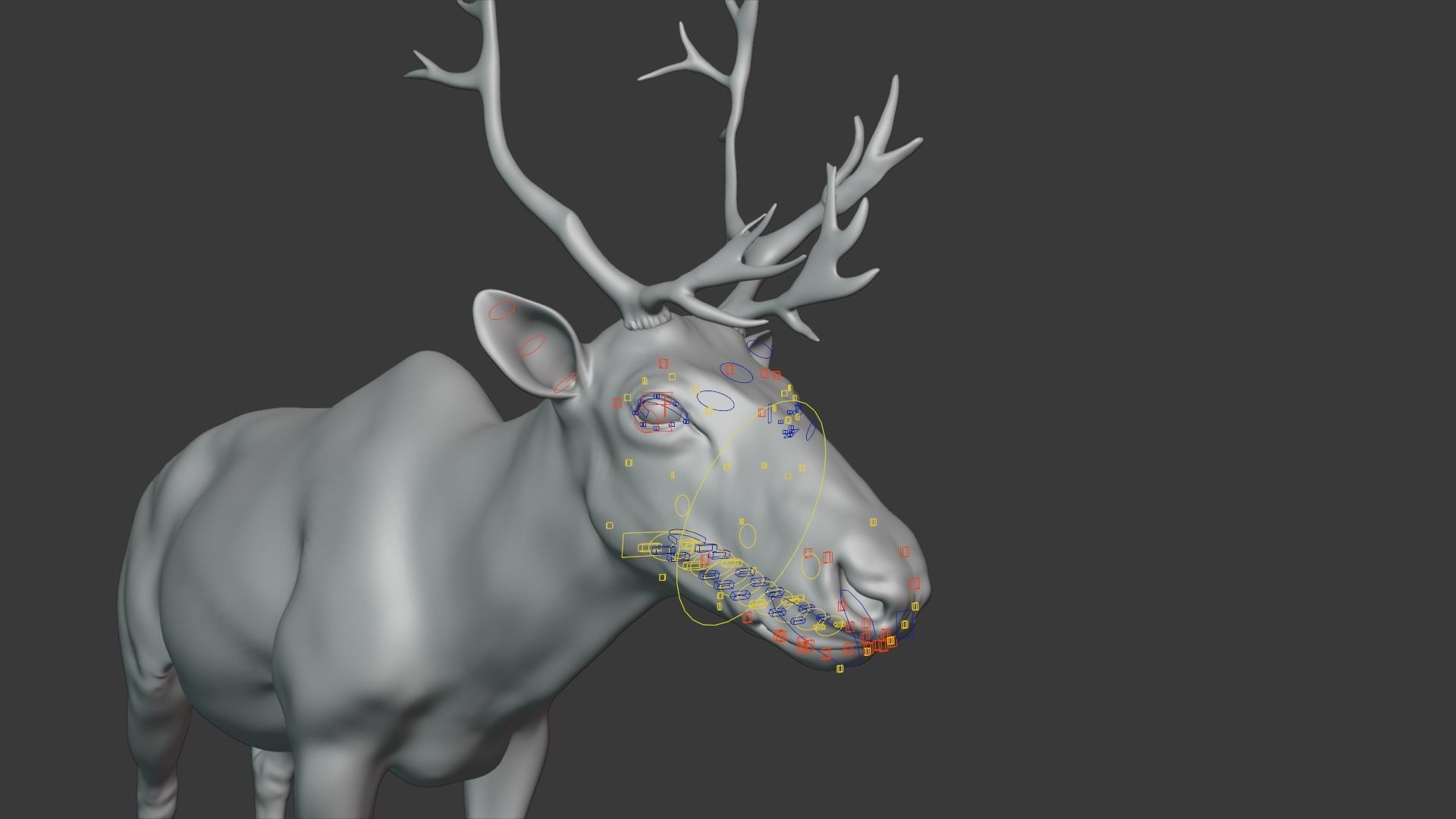 ReinDeer Male and Female Animated 3D model_12