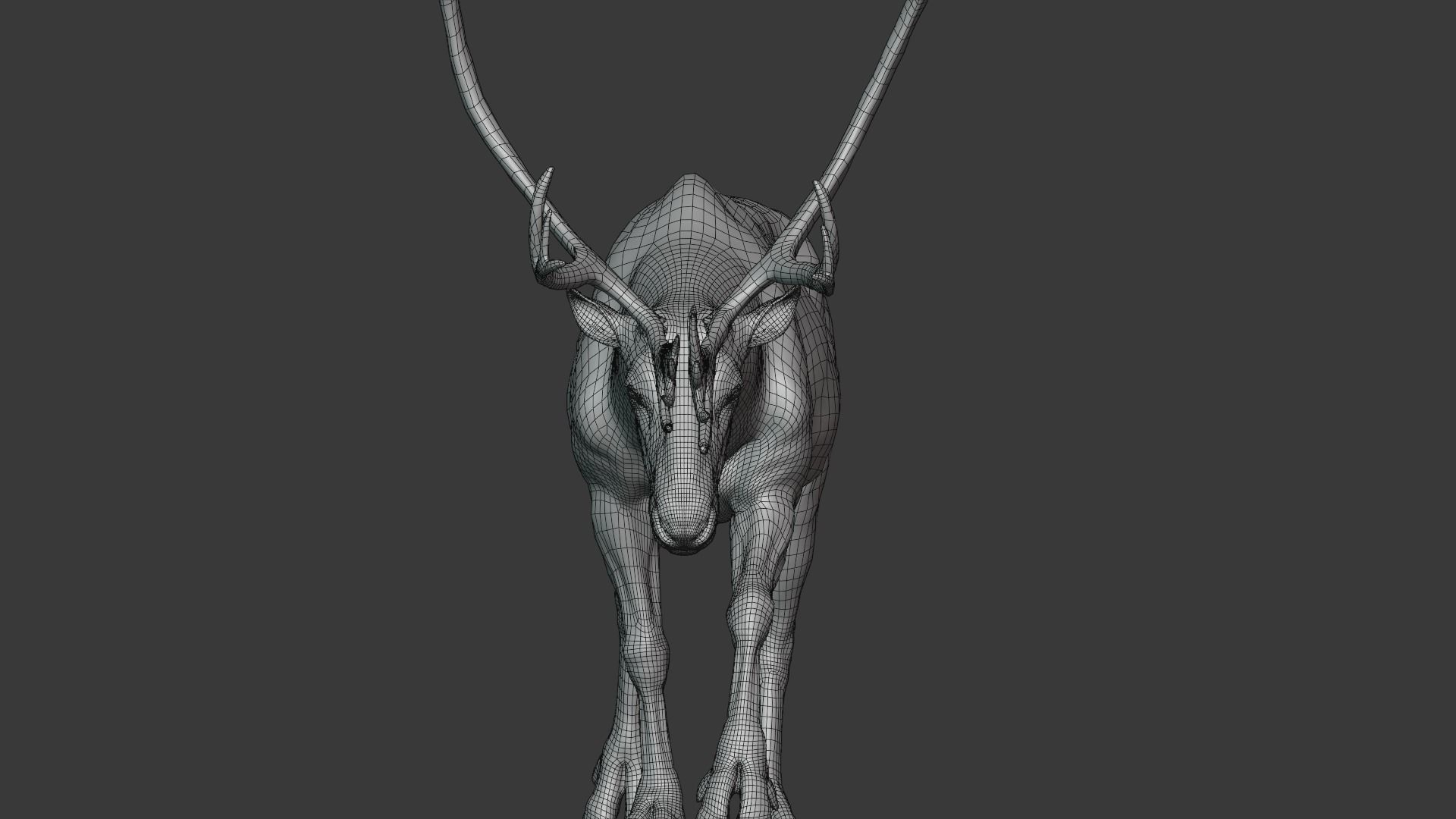 ReinDeer Male and Female Animated 3D model_36