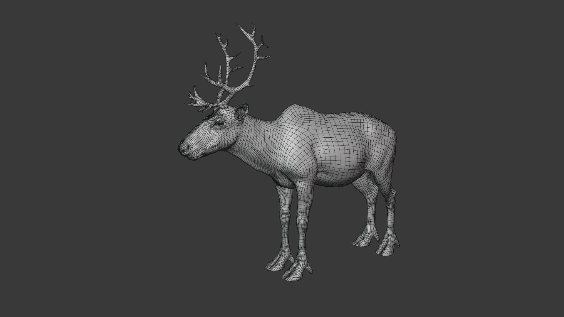 ReinDeer Male and Female Animated 3D model_15