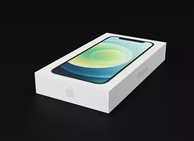 Apple iPhone 12 Box Free low-poly 3D model