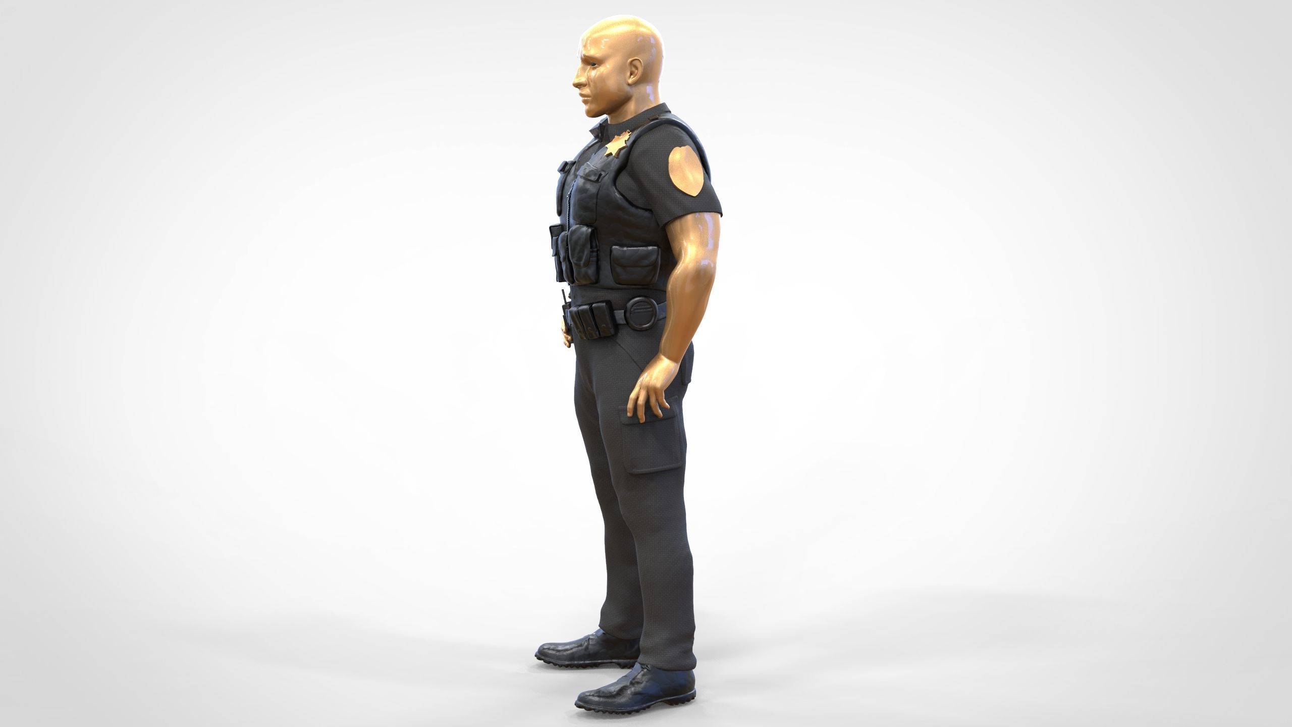 N1 American Police Officer Miniature  3D print model_11